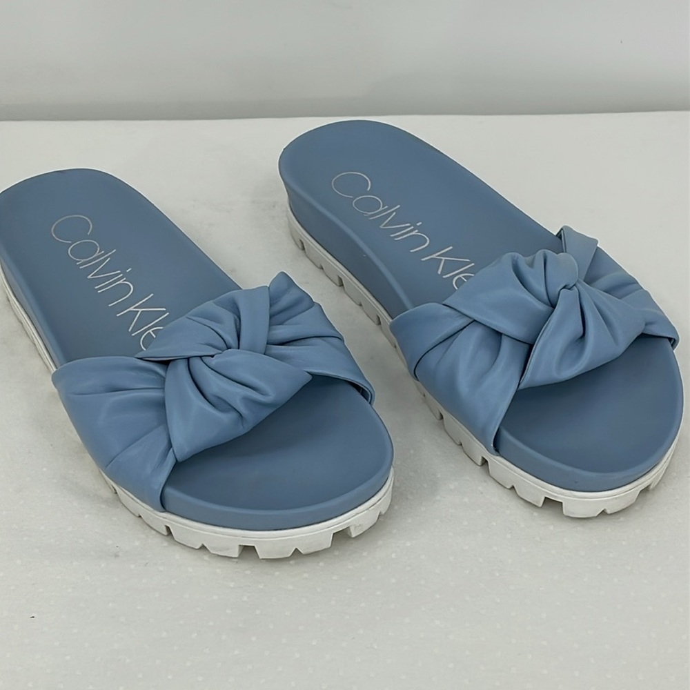 Calvin Klein Women's Blue Slide Sandals SIZE 7.5M - Picture 2 of 4